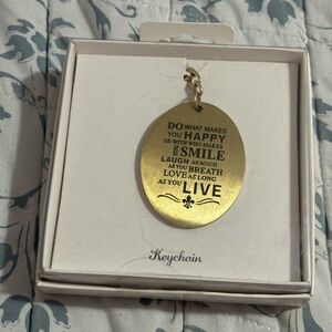 Brand New In Package Gold Keychain